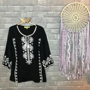 Sigrid Olsen Tops - sigrid olsen signature // black silk peasant top m Sigrid Olsen Tops - sigrid olsen signature // black silk peasant top m